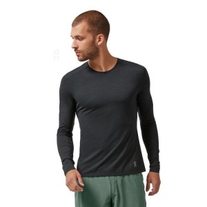 On Running Performance Long-T T-shirts Herr Svarta | SE_ON9030