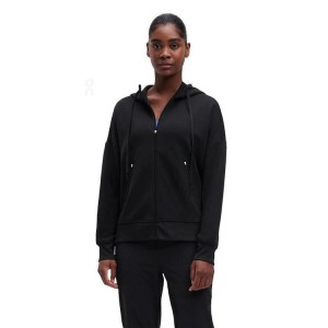 On Running Zipped Hoodies Dam Svarta | SE_ON8012