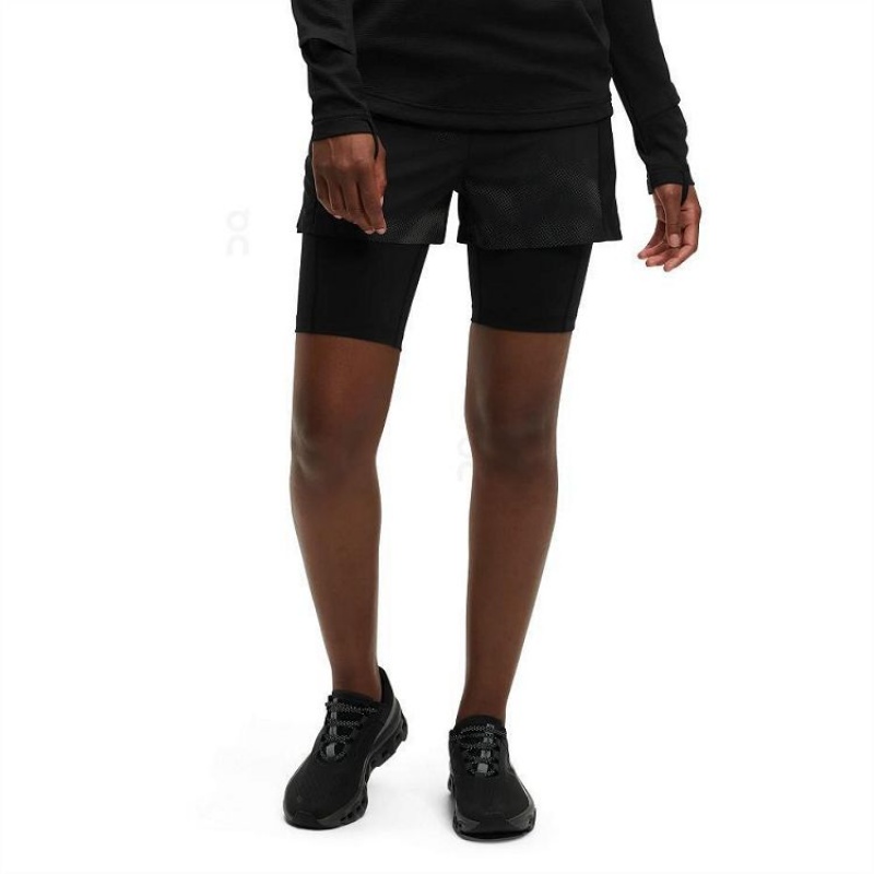 On Running Active Lumos Shorts Dam Svarta | SE_ON8548