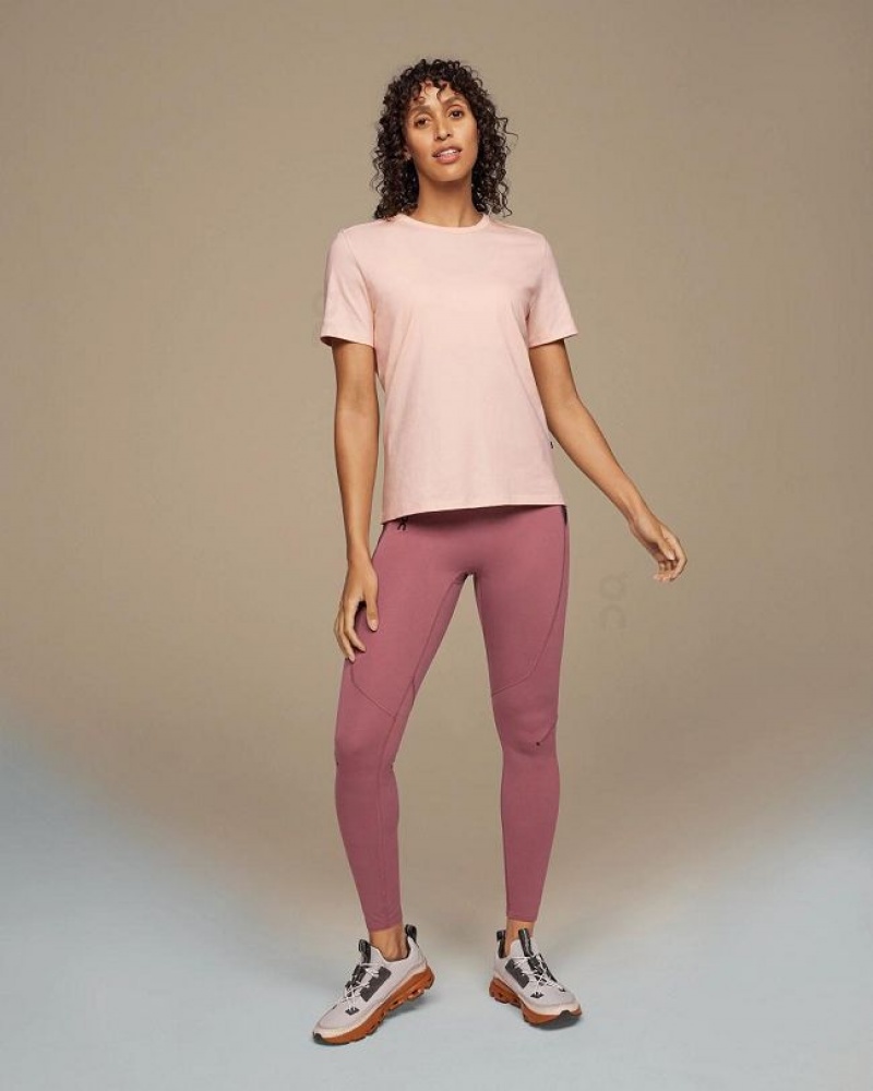 On Running On-T T-shirts Dam Rosa | SE_ON8954