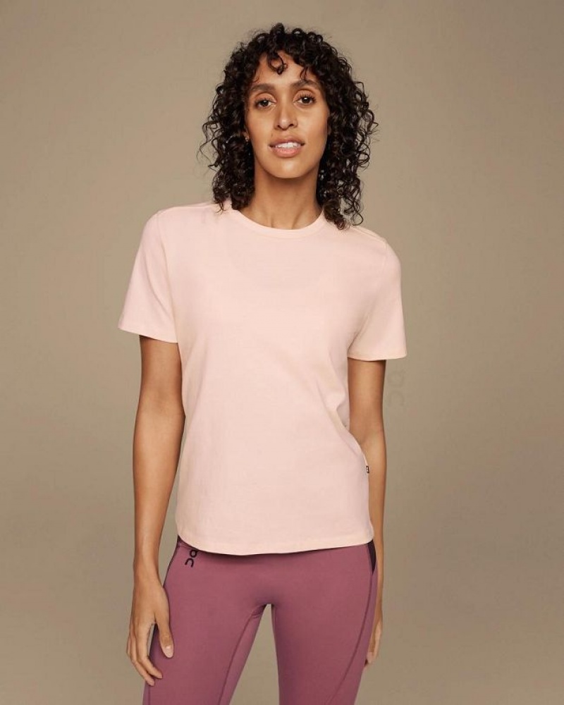 On Running On-T T-shirts Dam Rosa | SE_ON8954