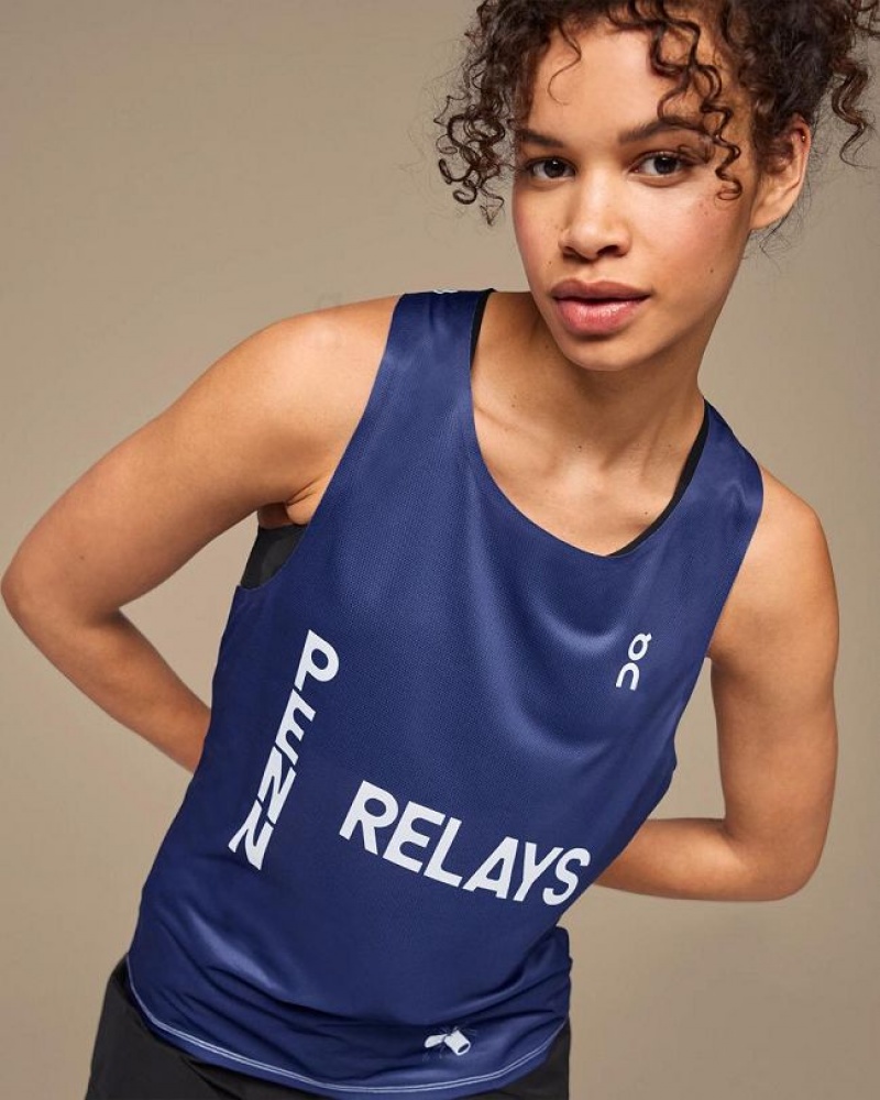 On Running Penn Relays Singlet Linne Herr Marinblå | SE_ON8411