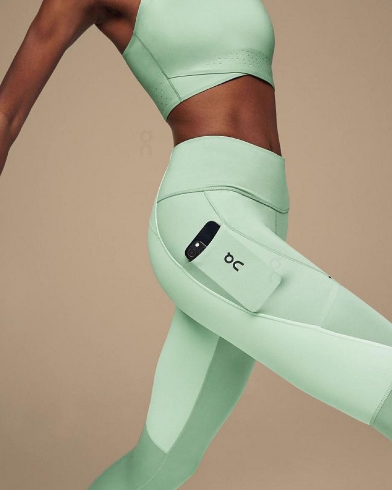 On Running Performance Leggings Dam Gröna | SE_ON8634