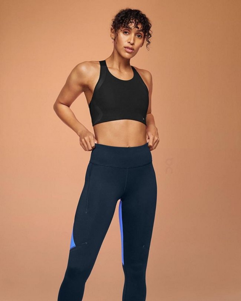 On Running Performance Leggings Dam Marinblå | SE_ON8169