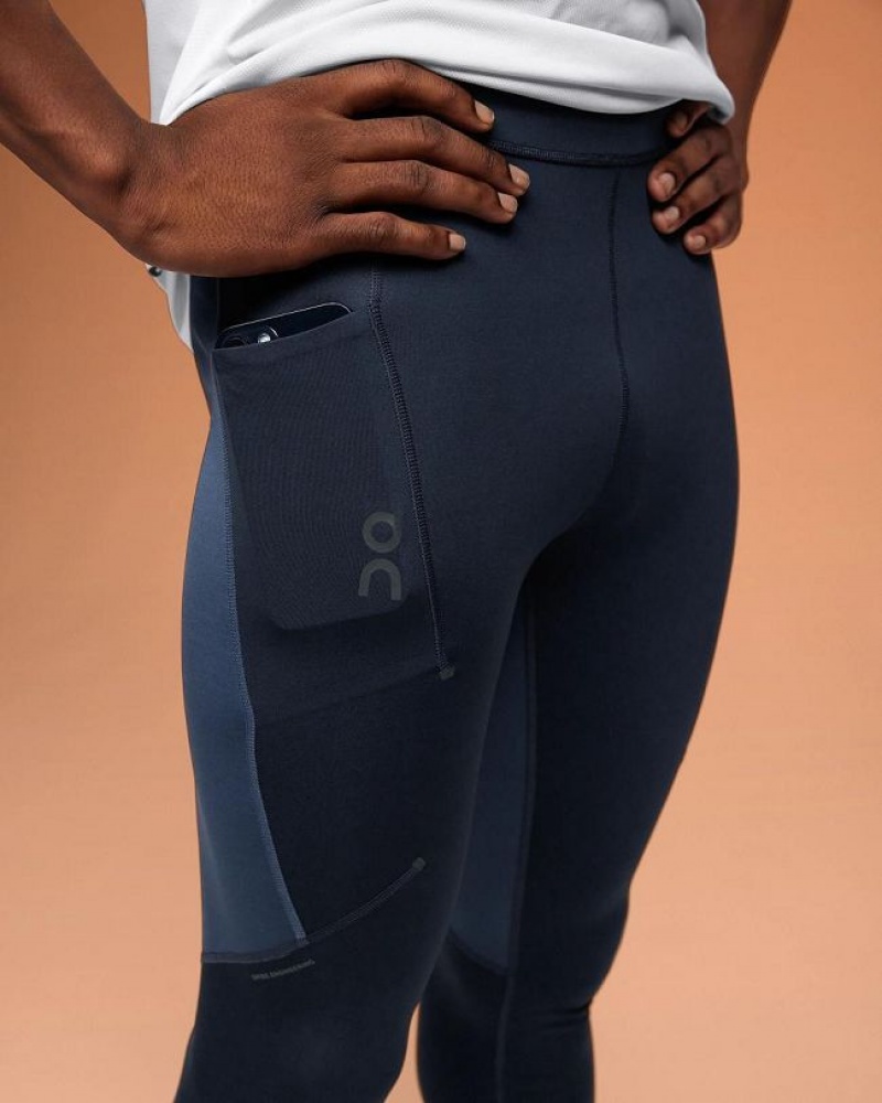 On Running Performance Leggings Herr Marinblå | SE_ON9086