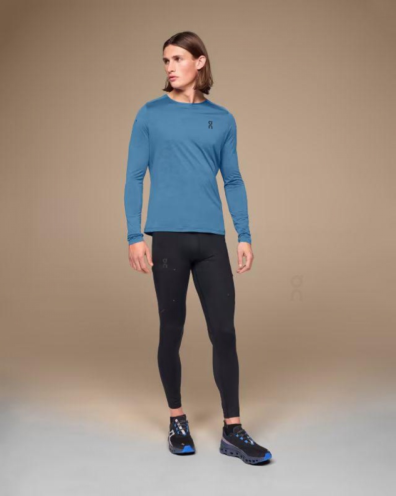 On Running Performance Long-T T-shirts Herr Blå | SE_ON8257