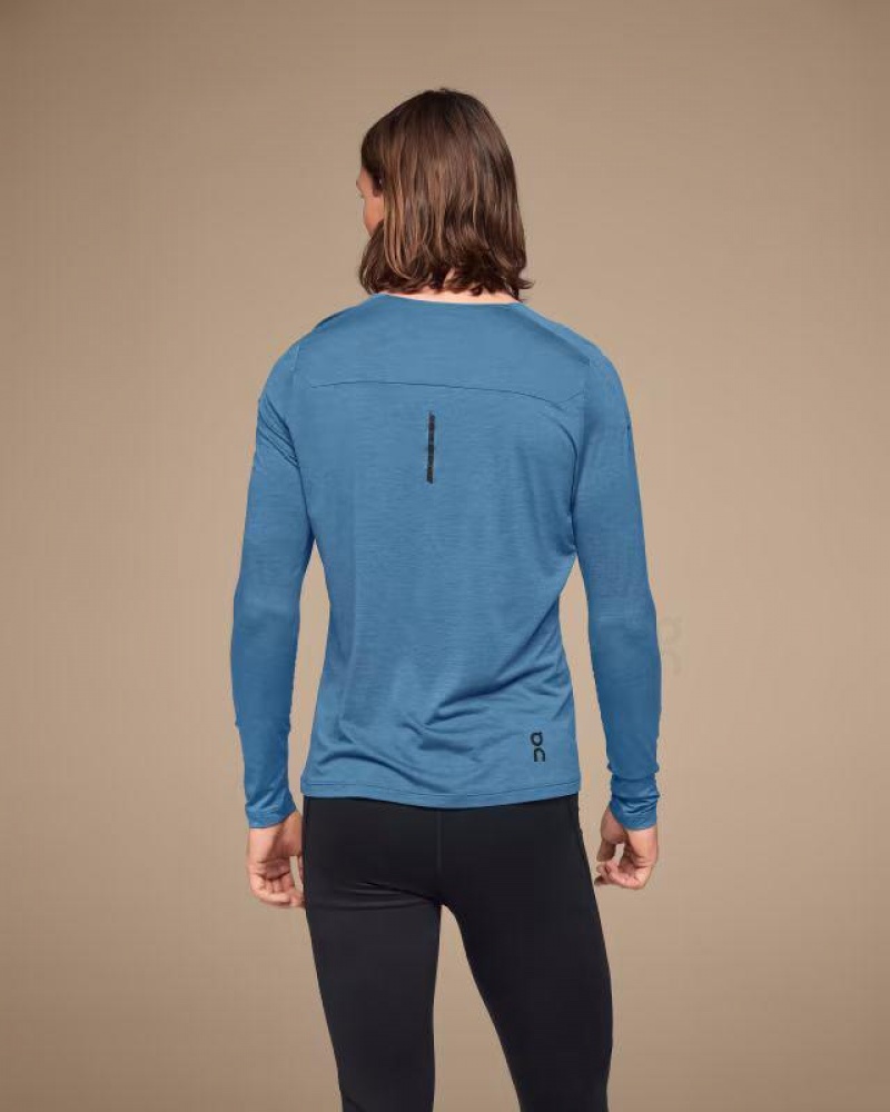 On Running Performance Long-T T-shirts Herr Blå | SE_ON8257