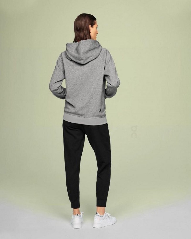 On Running Zipped Hoodies Dam Grå | SE_ON9100