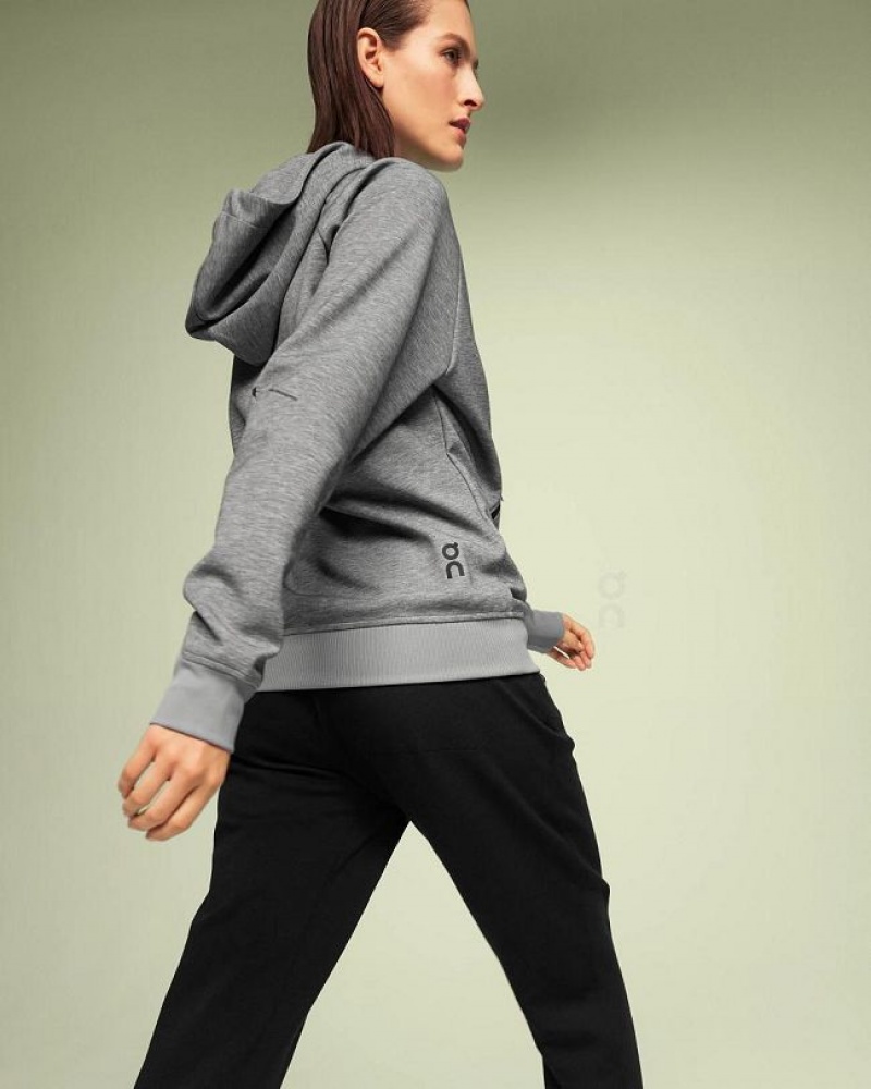 On Running Zipped Hoodies Dam Grå | SE_ON9100