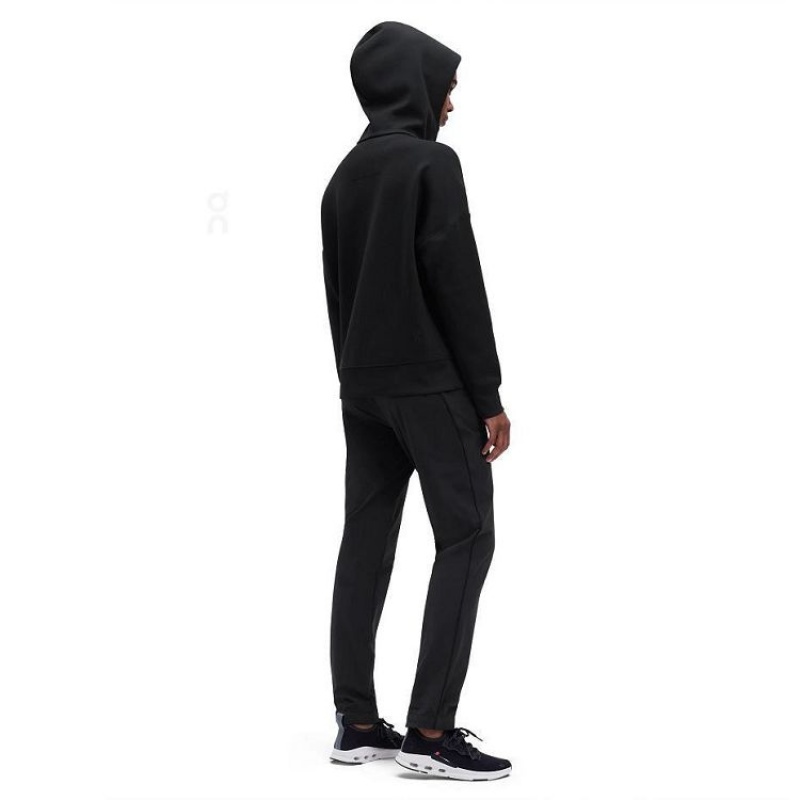 On Running Zipped Hoodies Dam Svarta | SE_ON8012