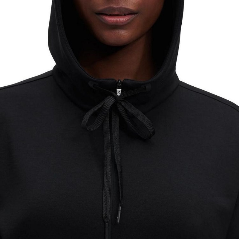 On Running Zipped Hoodies Dam Svarta | SE_ON8012